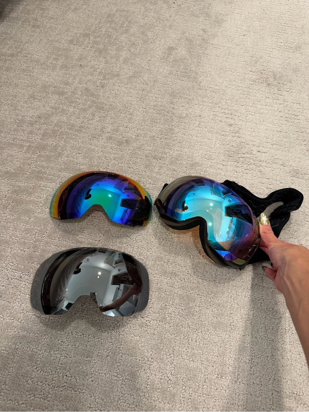 Shady Rays Blue Mirrored Lenses Ski/Snowboard Goggles